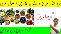 Garam tar mizaj wali ghiza | Sard tar mizaj walon ke liye ghiza ka chart | Fitness With Arshad