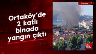 Ortaköy'de 2 katlı binada yangın çıktı