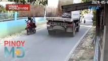 Truck na naiwang bukas ang pinto habang umaandar, muntik nang tumama sa motorsiklo! | Pinoy MD