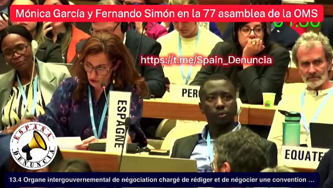 Mónica García y Fernando Simón en la 77 Asamblea OMS. Pandemias.