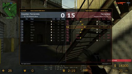 cs_assault gameplay with Expert Bot, no armor and being slapped | Counter-Strike: Source - T