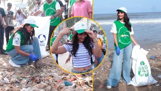 Pooja Hegde Participates In The Beach Green-Up Activity & Takes A Pledge To Clean It All