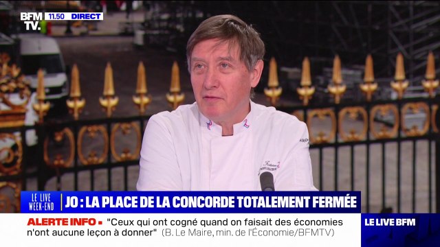 Fermeture de la place de la Concorde pour les JO: On est, nous commerçants, très informés depuis longtemps , souligne Alain Fontaine (président de l'association des Maîtres Restaurateurs)