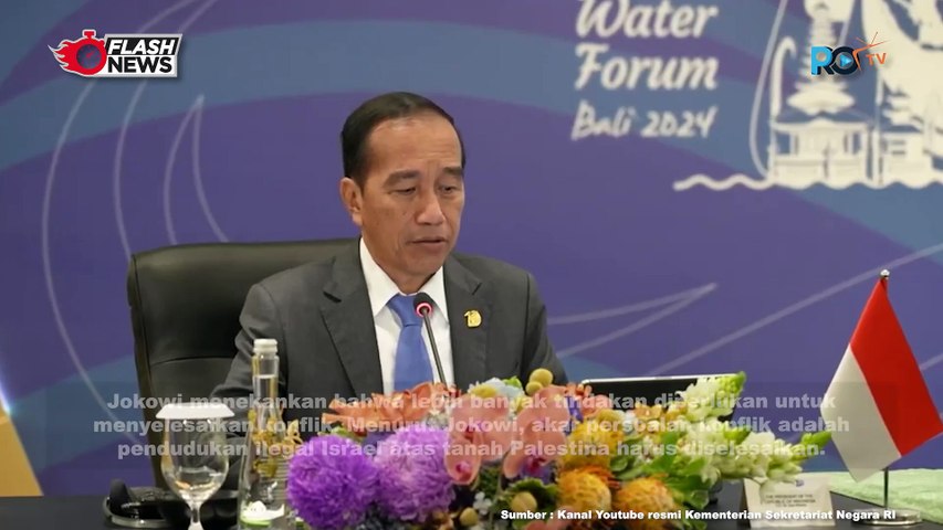 Jokowi Sorot Akar Konflik Palestina Saat Temui Presiden Majelis Umum PBB, Dennis Francis, di WWF Bali