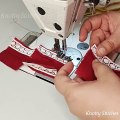 Let's make this beautiful Border Design for trouser and kurti sleeves with white lace and fabric square pieces / Learn Amazing Sewing Hacks with Knotty Stitches