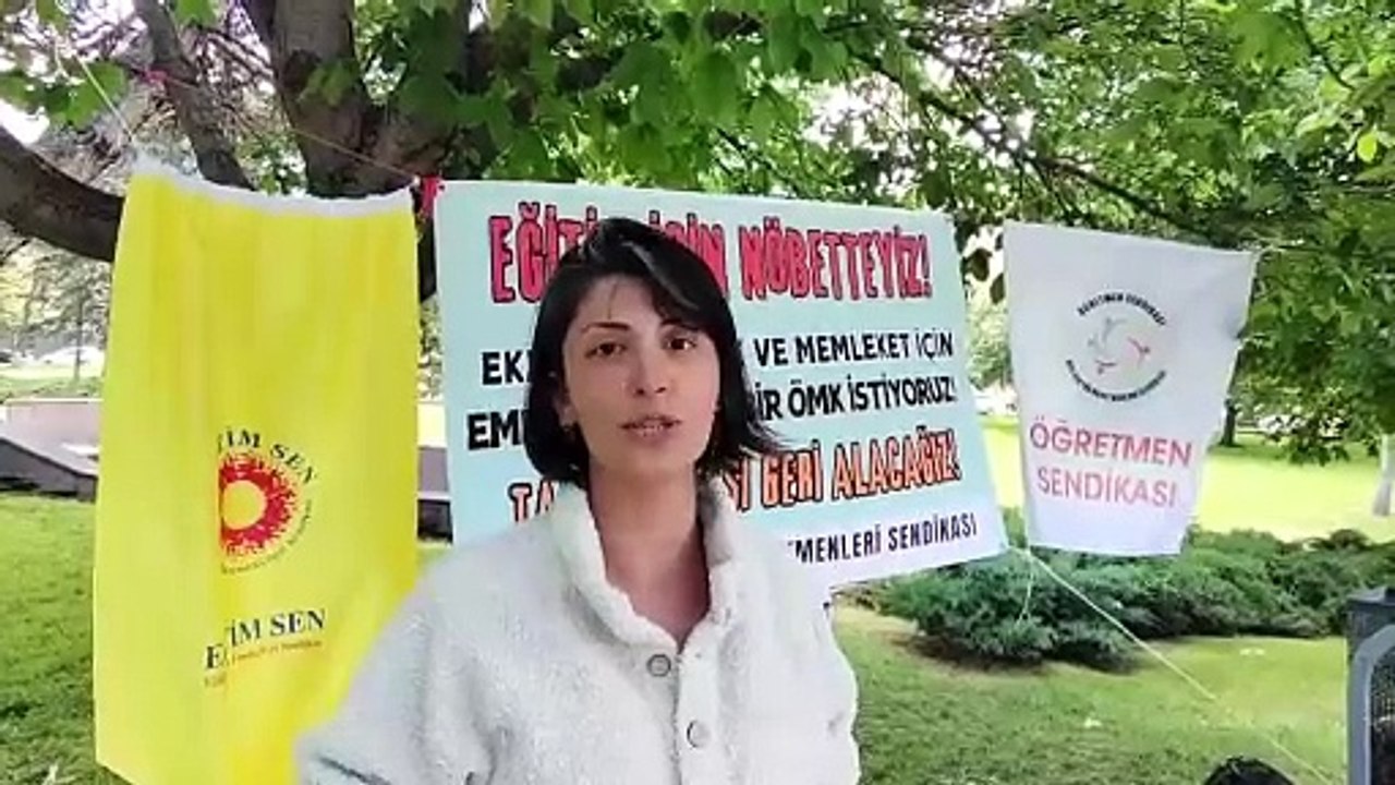 TKH'den, Özel Sektör Öğretmenleri Sendikası'nın oturma eylemine dayanışma ziyareti