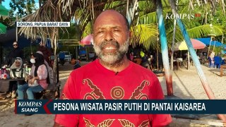 Begini Pesona Pasir Putih di Pantai Kaisarea Sorong yang Pikat Wisatawan