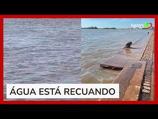 Nível do Guaíba recua e fica abaixo da cota de inundação pela primeira vez em um mês