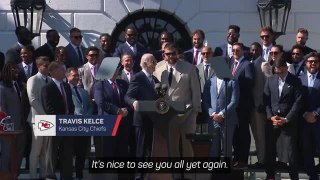 'My fellow Americans' - Kelce takes to White House podium again