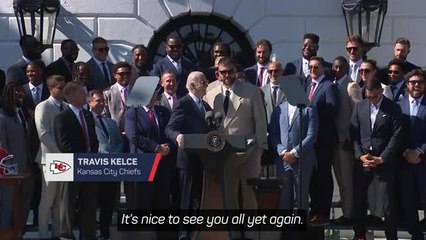 'My fellow Americans' - Kelce takes to White House podium again