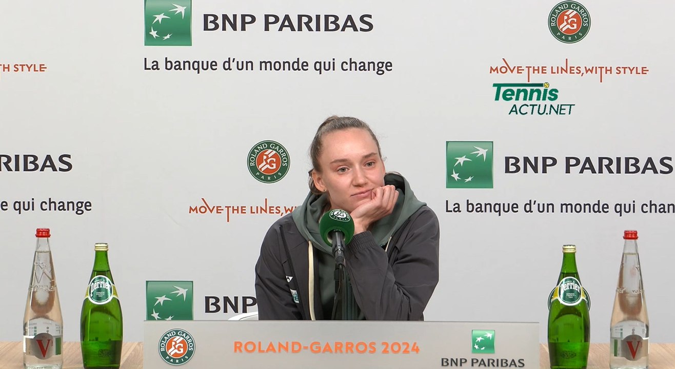 Tennis - Roland-Garros 2024 - Elena Rybakina : "Well, guys, I think everybody faces some issues...