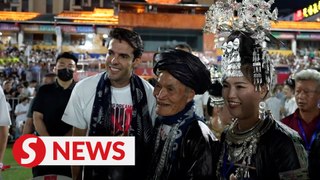 Former Brazilian football star Kaka visits China's Village Super League