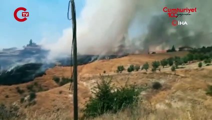 Manisa'da zirai alanda büyük yangın