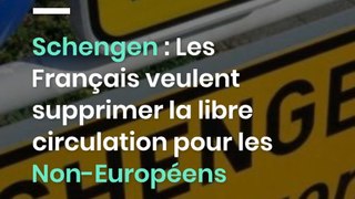 Schengen : Les Français veulent supprimer la libre circulation pour les Non-Européens