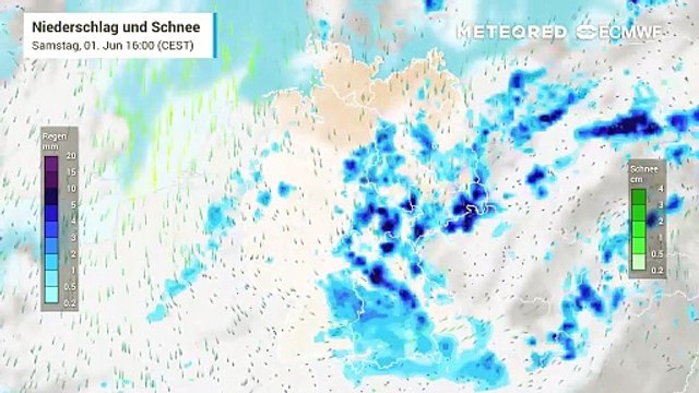 Sonntag läst der Regen langsam nach! Das Hochwasser fließt dann in die großen Flüsse weiter!