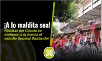 A lo maldita sea! hinchas del Cúcuta se metieron al estadio tras derrota contra Llaneros