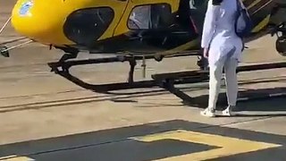 Coração é transportado de helicóptero para transplante no DF