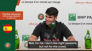 Alcaraz not a fan of night sessions after Djokovic's 3am finish