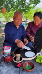 Chinese burger Egg delicacies outdoors