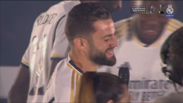 El discurso de los jugadores del real Madrid en el Bernabéu