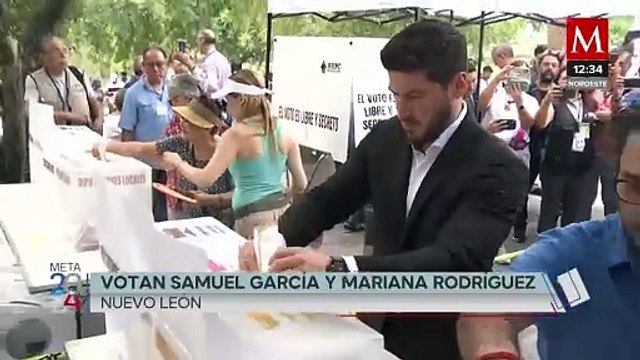 Votan Samuel García y Mariana Rodríguez en Monterrey