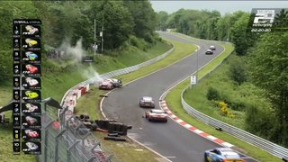 24H Nurburgring 2024 Race Skeen and Porsche 949 Big Crash