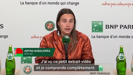 Roland-Garros - Sabalenka : "Je comprends Swiatek !"