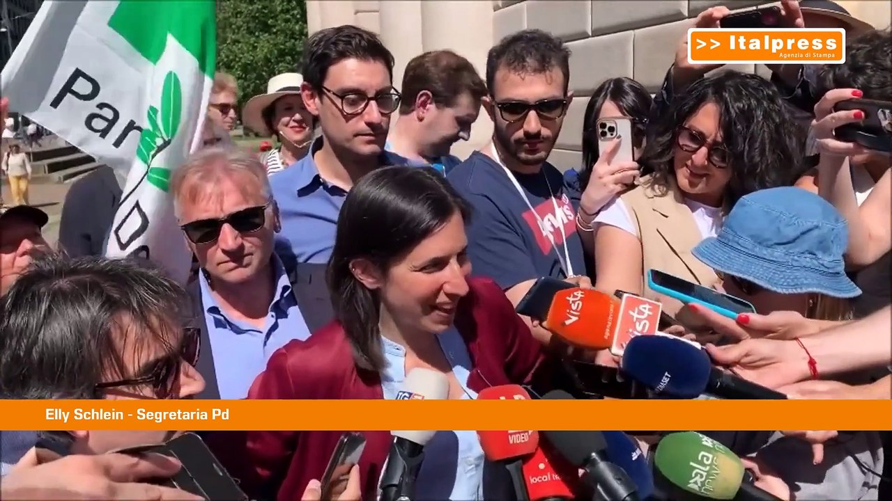 Elly Schlein dal comizio per le Europee: "Pd difender? la sanit? pubblica dai tagli del governo"