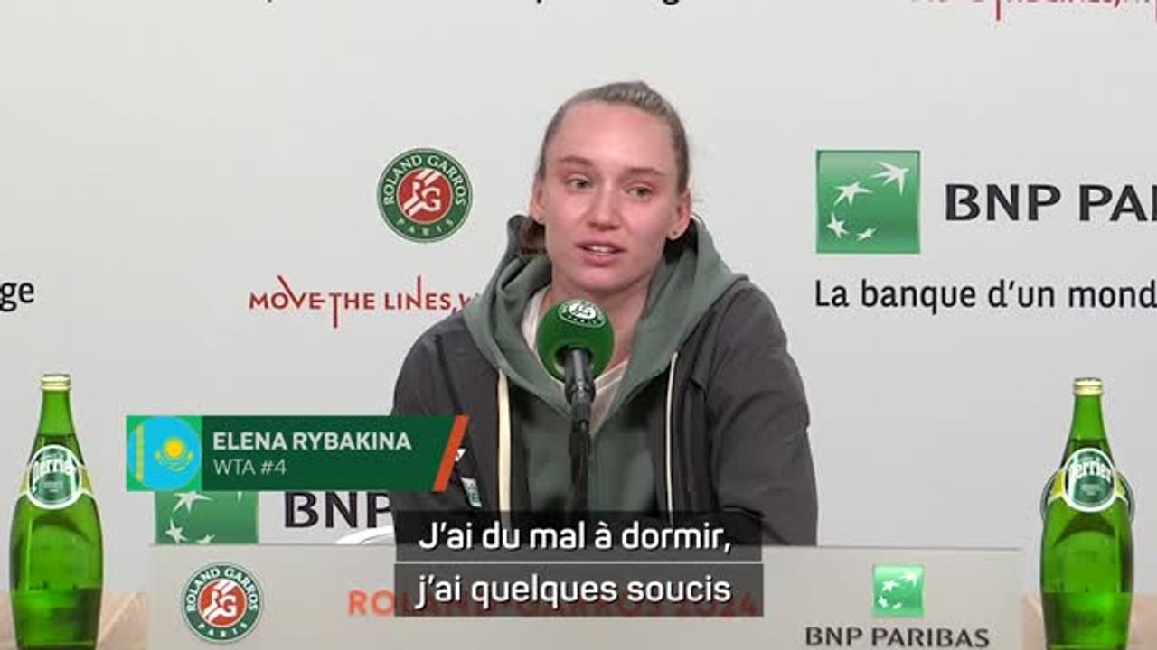 Roland-Garros - Rybakina : "Quelques soucis de sommeil"