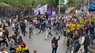 Ambiente en Wembley antes de la final