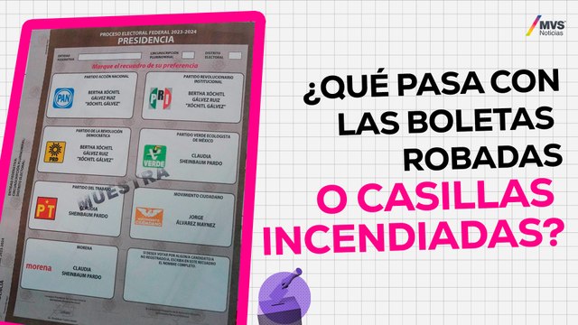 ELECCIONES 2024: Esto es lo que hace el INE ante las BOLETAS ROBADAS O INCENDIADAS