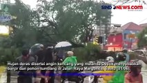 Jalan Raya Margonda Depok Macet Parah, Imbas Banjir dan Pohon Tumbang