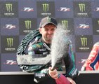 Michael Dunlop announced on stage as 26-time Isle of Man TT winner