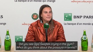 'I would do the same' - Sabalenka sympathises with Swiatek over crying footage