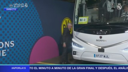 Llegada del Madrid a Wembley