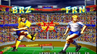SUPER SIDEKICKS - BRAZIL VS. FRANCE GAMEPLAY (ARCADE) NO COMMENTARY - SERGIO GAMER
