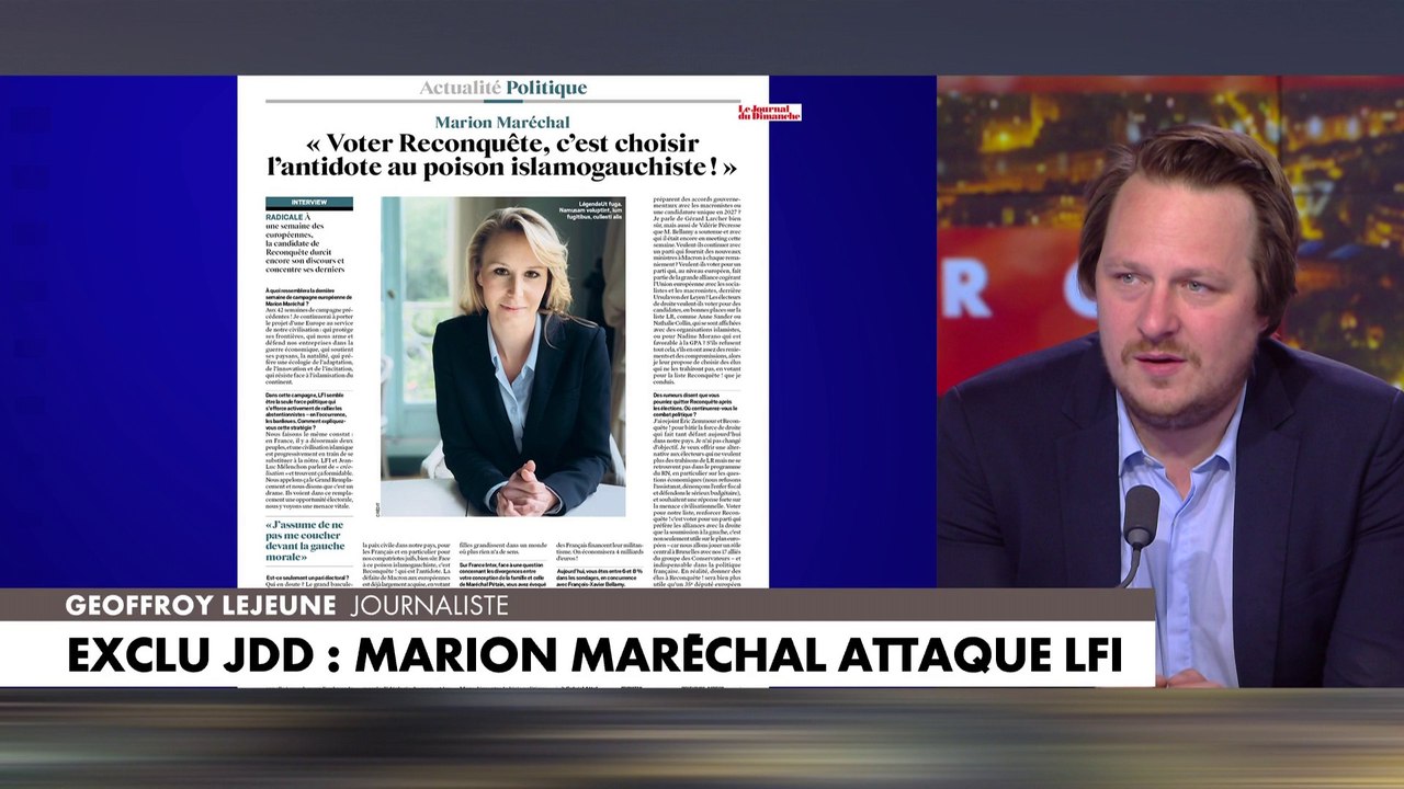Geoffroy Lejeune : «Le parti Reconquête pense q...