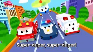 NEW Vehicle Rescue Team Help- My Head is Stuck- Vehicle Song Car Songs for Kids JunyTony