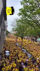 Dortmund audience quietly gathered on London Road.