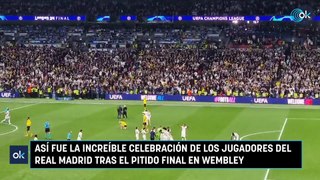 Así fue la increíble celebración de los jugadores del Real Madrid tras el pitido final en Wembley