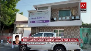 En Veracruz, desaparecen boletas electorales en Álamo y Choapas