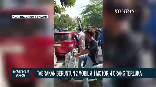 Kecelakaan Beruntun 3 Kendaraan di Klaten , 4 Orang Terluka