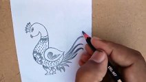 how to draw peacock step by step | peacock drawing | peacock pencil sketch