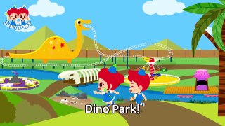 NEW Dino Park  Dinosaur Roller Coaster- Dinosaur Songs for Kids JunyTony