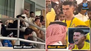 Tearful Cristiano Ronaldo Mocked as Neymar Laughs at the Crowd Chanting 'Messi' in King's Cup Final
