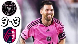 Inter Miami Vs St Louis City 3-3 Goals And Highlights MLS 2024 @Lionel Messi
