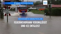 Unwetter in Deutschland: Feuerwehrmann stribt in Oberbayern, ICE entgleist in Schwäbisch Gmünd