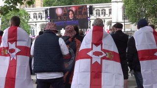 Protest march organised Tommy Robinson held in Parliament Square