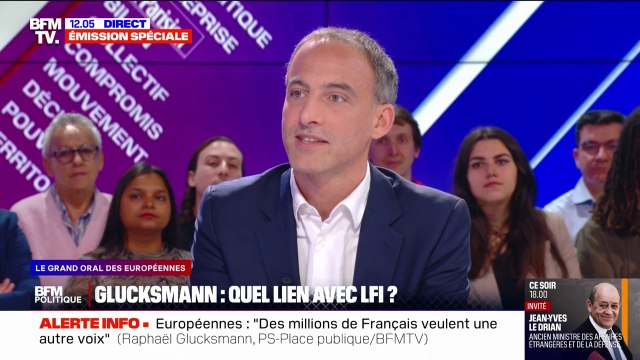 Élections européennes: On va fixer un cap clair, en rupture avec ce que fait LFI , déclare Raphaël Glucksmann (PS-Place Publique)