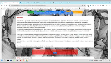 Instalare și prezentare Readeck